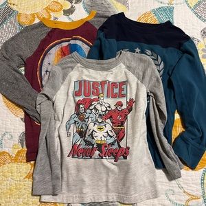 Boys, Size 5 long sleeve t-shirts, various brands